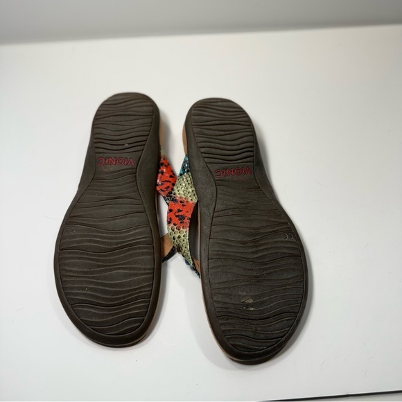 Vionic Lucia Women's Embellished Blue Teal Snake Thong Sandals Women’s Size 9.5 - Picture 10 of 10